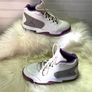 Nike Kids Air Sneakers- White & Purple